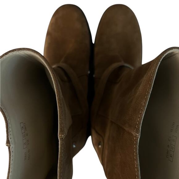 Stuart Weitzman Maverick Suede Pull On Moto Brown Boots – Sz 9.5B - Picture 6 of 7